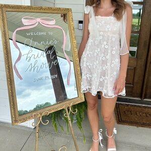 Floral Lace Embroiderer Mini Dress